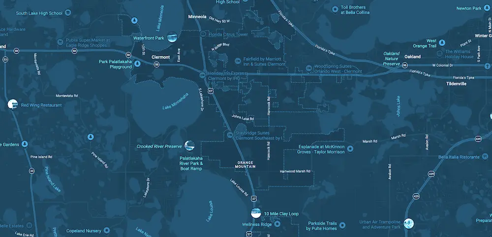 Clermont, Florida Map