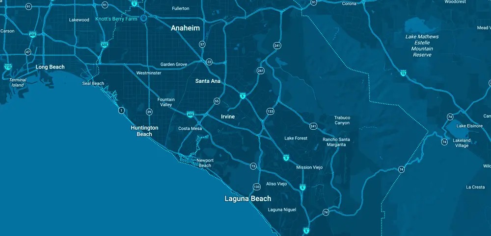 Orange County Area Map